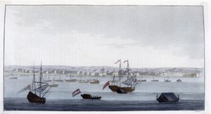 Ansicht der Stadt Paramaribo (Guyana) von Giulio Ferrario