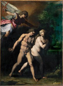 Adam und Eva aus dem Paradies vertrieben