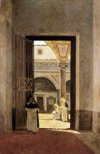 Eingangskorridor eines Dominikanerklosters von Giuseppe Abbati