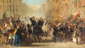 Einzug von Napoleon III. und Viktor Emanuel II. in Mailand, 8. Juni 1859 von Giuseppe Bertini