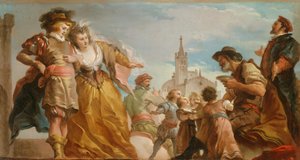 Das Treffen von Gautier, Graf von Antwerpen, und seiner Tochter Violante