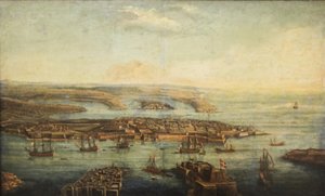 Ein Blick auf den Grand Harbour, Marsamxett und Valletta von Giuseppe Caloriti
