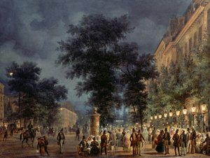 Café in Paris bei Nacht