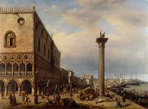 Riva degli Schiavoni (Promenade) in Venedig von Giuseppe Canella