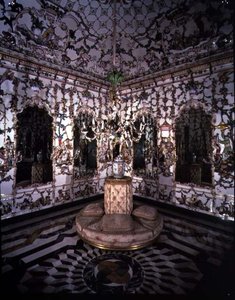 Ecke des Salon Chino (Chinesischer Raum) vollständig aus Porzellan ausgeführt, 1769