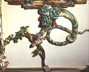 Der Salon Chino (Chinesischer Raum) Detail, das einen aufwendigen Drachen darstellt, 1769 von Giuseppe Gricci