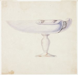 Lila Muschel auf einem Ständer von Giuseppe Grisoni