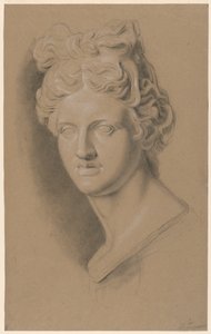 Akademische Studie eines Gusses einer klassischen weiblichen Büste von Giuseppe Longhi