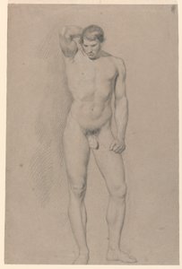 Akademische Studie eines männlichen Aktes von Giuseppe Longhi