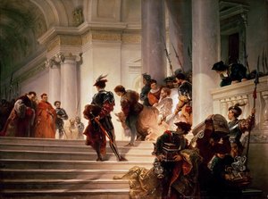 Cesare Borgia verlässt den Vatikan, 1877