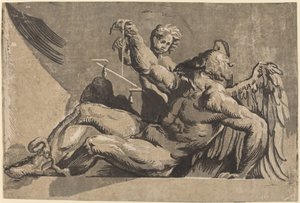 Saturn von Giuseppe Nicolo Vicentino, after Giovanni Antonio Pordenone