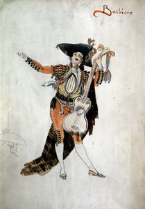 Skizze für Rossinis "Barbier von Sevilla" von Giuseppe Palanti