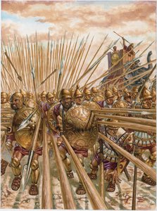 Antikes Griechenland: Die epirotische Phalanx von Pyrrhus I - Illustration von Giuseppe Rava von Giuseppe Rava