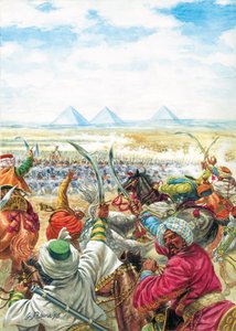 Ägyptenfeldzug (1798-1801): Die Schlacht der Pyramiden am 21.07.1798 von Giuseppe Rava