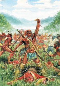 Siebenjähriger Krieg: Die Schlacht von Monongahela, die die Braddock-Expedition zur Eroberung von Fort Duquesne von den Franzosen im Sommer 1755 beendete von Giuseppe Rava