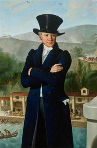 Der Speditionsunternehmer Paolo Preinitsch im Hafen von Triest von Giuseppe Tominz