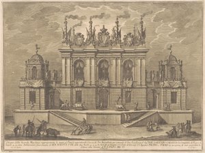 Die Seconda Macchina für die Chinea von 1775: Ein Stierkampf, 1775 von Giuseppe Vasi