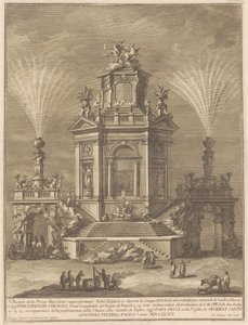 Die Prima Macchina für die Chinea von 1776: Ein Lustschloss von Giuseppe Vasi, after Giuseppe Palazzi