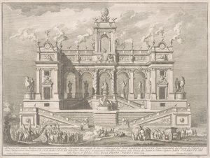 Die Prima Macchina für die Chinea von 1764: Ein Kapitolgebäude