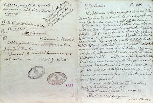 Handgeschriebener Brief von Giuseppe Verdi an Aida-Librettist Antonio Ghislanzoni