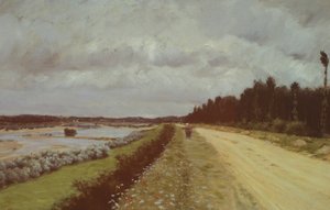 Landstraße entlang des Ofanto von Giuseppe or Joseph de Nittis