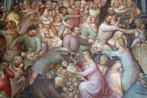 Das Baptisterium von Padua. Deckenfresken 14. Jahrhundert von Giusto de Menabuoi. Der Kindermord. Padua. Italien. von Giusto di Giovanni de