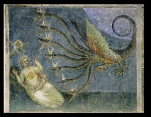 Die mit der Sonne bekleidete Frau und der siebenköpfige Drache, 1360-70