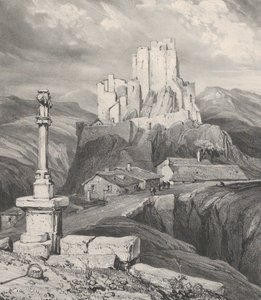 Ruinen des Schlosses Bouzols, nahe Puy en Velay