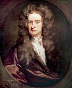 Porträt von Isaac Newton, englischer Mathematiker, Physiker und Astronom, Gemälde von Godfrey Kneller