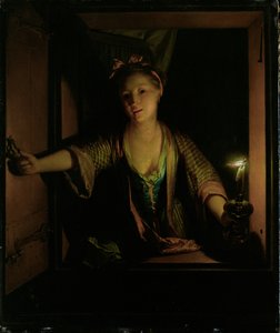 Ein Mädchen am Fenster