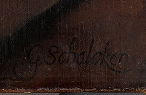 Selbstporträt (Detail) von Godfried Schalcken