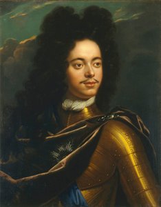Der Kaiser Peter I. der Große - Porträt von Kaiser Peter I. der Große (1672-1725), von Schalcken, Godfried Cornelisz. Staatliches Historisches Museum, Moskau von Godfried Schalcken