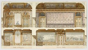 Entwurf für die Dekoration der Appartements des Kaisers und der Kaiserin im Schloss Versailles von Gondoin