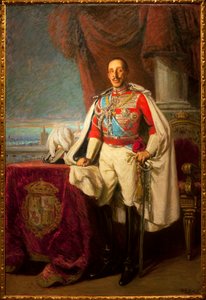 Alfonso XIII. von Spanien - Porträt von Alfonso XIII. - Gemälde von Gonzalo Bilbao Martinez (1860-1938), Öl auf Leinwand