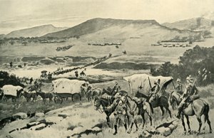 Generäle French und Hutton überqueren den Vaal ins Transvaal-Gebiet, 1901