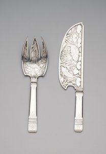 Fischheber und Gabel, ca. 1870-80 von Gorham Manufacturing Company