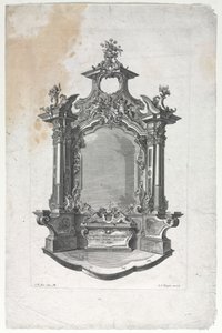 Modell für Altar für Holzschnitzer