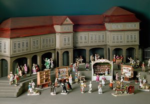 Venezianischer Jahrmarkt, eine Marktszene zur Erinnerung an eine Reise nach Venedig, unternommen von Herzog Carl Eugen von Württemberg