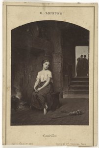 Fotoreproduktion eines Gemäldes von Aschenputtel von Eugène Joseph Lejeune