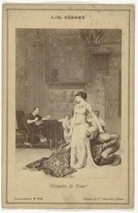 Fotoreproduktion des Gemäldes Kleopatra und Cäsar von Jean-Léon Gérôme