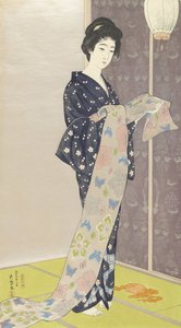 Junge Frau im Sommerkimono von Goyo Hashiguchi