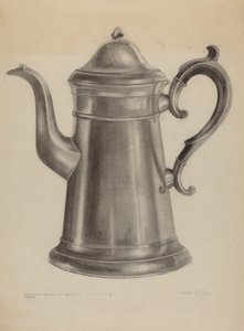 Zinn-Kaffeekanne