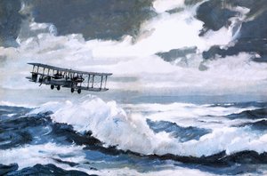 Vickers Vimy bei ihrem rekordbrechenden transatlantischen Flug