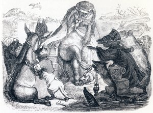 Die an der Pest erkrankten Tiere von Grandville