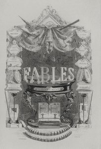 Fables de de las Fountaine Titelblatt von Grandville