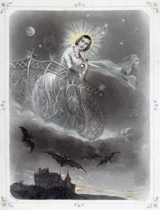 Sterne: Frau, die „Der Abendstern“ darstellt - von Grandville von Grandville