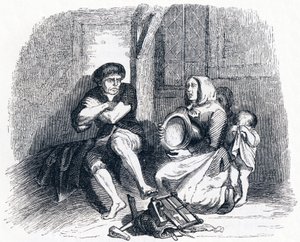 Die Glieder und der Magen - Fabeln von La Fontaine von Grandville