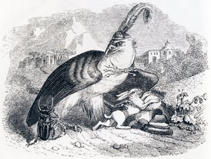 Der Adler und die Schnecke - Fabeln von La Fontaine von Grandville