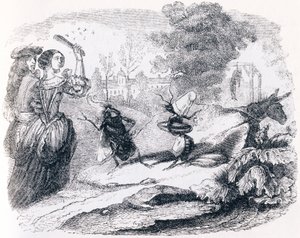 Die Fliege und die Ameise - Fabeln von La Fontaine von Grandville