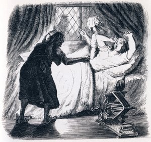 Die alte Dame und die zwei Dienerinnen